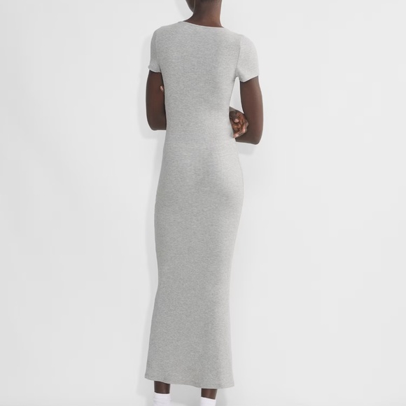 Aritzia Crewneck ribbed maxi dress – Heather Chrome (XS) - Picture 9 of 12